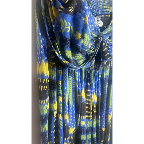 Anthropologie X Joao Incerti Strappy Bandeau Maxi Smocked Halter Dress Plus 1X - Picture 6 of 12